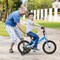 Blue Dual Brakes Kids Bicycle with Carbon Steel Frame and Training Wheels Perfect for All Terrains